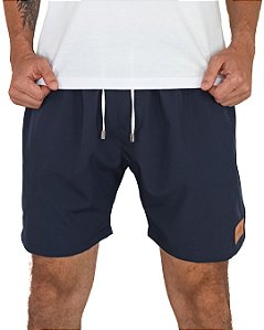 Short Liso com Elastano Premium Azul Marinho