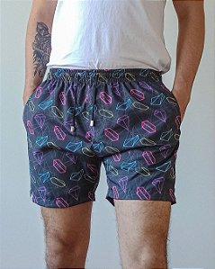Short estampado com elastano Premium Diamante