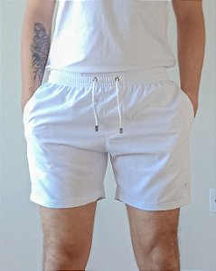 Short Clássico com elastano Premium Branco