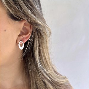 Brinco Gota Vazada Prateado