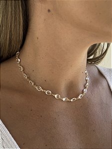 Colar Pedras Brancas