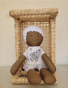 Boneco Foguete Pinte e Lave