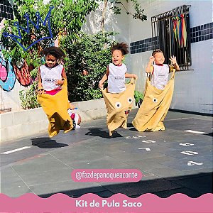 Kit Pula Saco para brincar e pular (4 sacos)