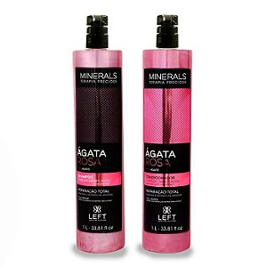 Kit Shampoo + Condicionador Minerals Ágata Rosa 2x1L Cabelos Danificados