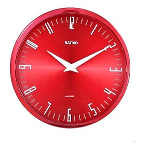 Relógio De Parede Redondo Metalizado Jubilee 23cm
