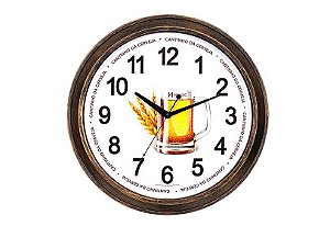 Relógio de Parede Cantinho da Cerveja 37cm Herweg - 660079