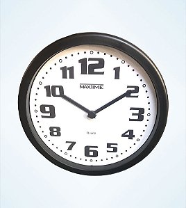 Relógio De Parede Redondo 23cm Maxtime