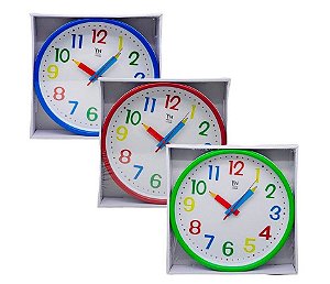 RELOGIO DE PAREDE EDUCATIVO REDONDO 25CM GB8004