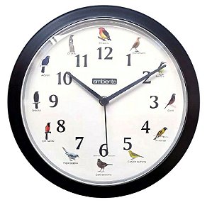 Relógio De Parede Decoração Canto Dos Pássaros Brasileiros