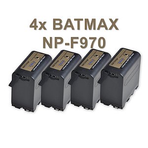4x Bateria Batmax NP-F970 Pro-USB/ 7.2V/ 7800mAh/ 56.2Wh