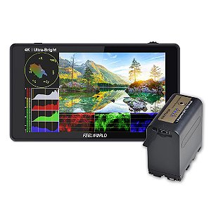 Monitor Feelworld LUT6 4K 6" Touch + Bateria Batmax NP-F970