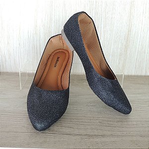 Sapatilha Preta com Brilho Glitter