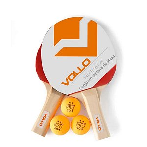 KIT TENIS DE MESA VOLLO 2 RAQ. 3 BOLAS