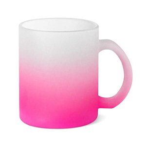 Caneca vidro Jateada Rosa - Live