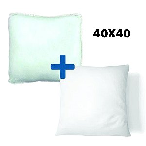 Kit Almofada para sublimação 40x40 (Capa + Enchimento)