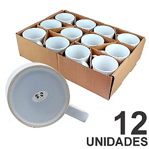 12 Canecas Panda para sublimação Classe AAA