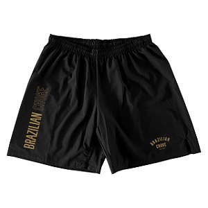SHORTS BRCK BLACK AND GOLD