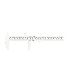 Paquímetro de Plástico 15cm - Branco