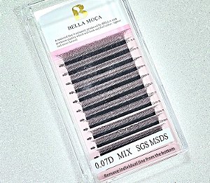 Cílios Bella Moça W 5D 0.07D Mix (8mm ao 14mm)