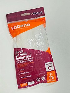 Luva De Vinil G Sem Pó 12 uni - Vabene