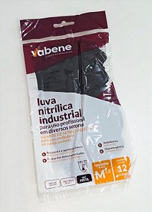 Luva Nitrílica sem Pó Preta M 12 uni | Vabene