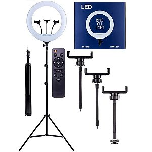 Ring Light LED 18 Polegadas 46CM 45W C/Tripe 1,80m + 3 Suporte