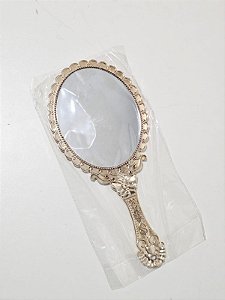 Espelho de mão provençal dourado