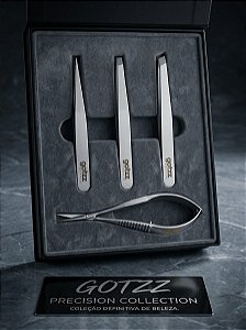 Kit Sobrancelhas com Tesoura Gotzz Aço Inox