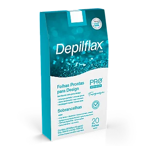 Folha Pronta para Design de Sobrancelhas Turquesa Depilflax