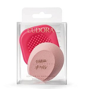 Kit esponja facial e mini limpa pinceis