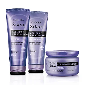 Combo Acelera o crescimento shamp + cond + máscara