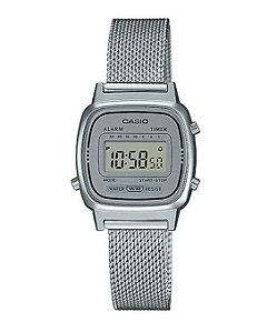 Relógio Casio Vintage Mini Prata LA670WEM-7DF