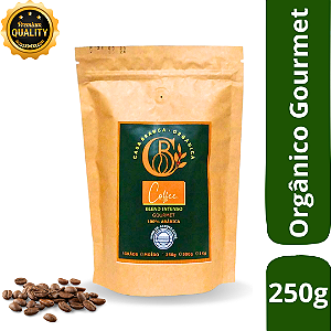 Café Orgânico Gourmet  Intenso 100% Arábica Torrado em Grãos 250g