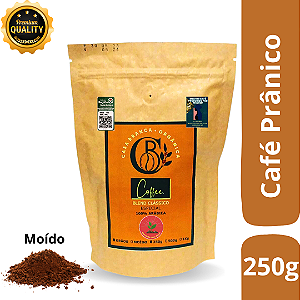 Café Prânico 100%Arábica Orgânico Especial Torrado e Moído 250g