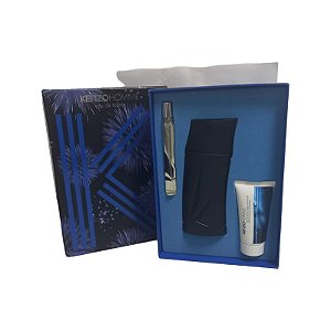 Kit Kenzo Homme Eau De Toilette +Miniatura + After Shave Masculino Kenzo (Caixa Amassada)
