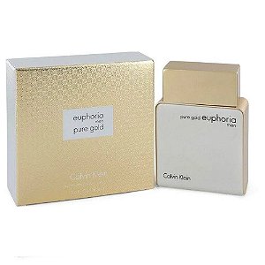 Pure Gold Euphoria Men  Eau de Parfum  Masculino - Calvin Klein (CAIXA AMASSADA)