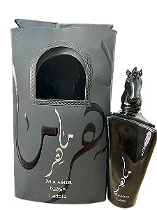 Maahir Black Edition Eau de Parfum Compartilhável - Lattafa (CAIXA AMASSADA)