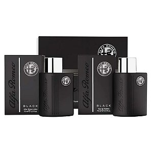 Kit Black Eau de Toilette+After Shave Masculino - Alfa Romeo