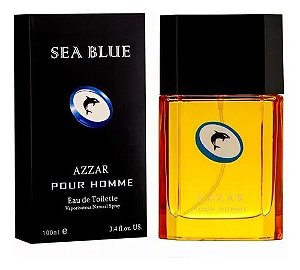 Azzar Pour Homme Eau de Toilette Masculino - Sea Blue (Caixa Amassada)