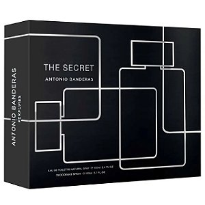 Kit The Secret Eau de Toilette + Desodorante Spray Masculino - Antonio Banderas (CAIXA AMASSADA)
