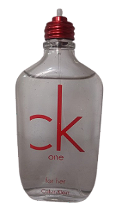 CK One Red Edition For Her Eau de Toilette Feminino - Calvin Klein (Sem caixa, sem borrifador, frasco descascado))