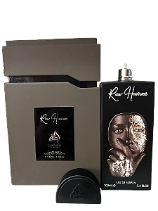 Raw Human Eau de Parfum Compartilhável - Lattafa (CAIXA AMASSADA, SEM BORRIFADOR)
