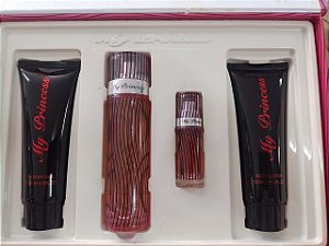 Kit My Princess EDP 100ml + EDP 10ml + Shower Gel 150ml + Body Lotion 150ml - Parfums Rivera