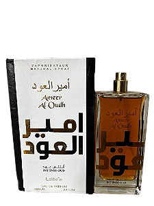Ameer Al Oudh Intense Oud Eau De Parfum Compartilhavel - Lattafa (CAIXA AMASSADA E SEM TAMPA)