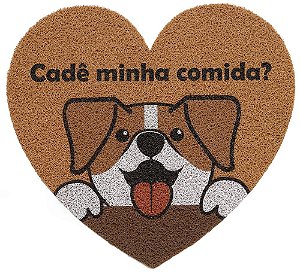 Capacho De Porta Vinil Pet Cachorro Heart Antiderrapante 55x60 - Kapazi