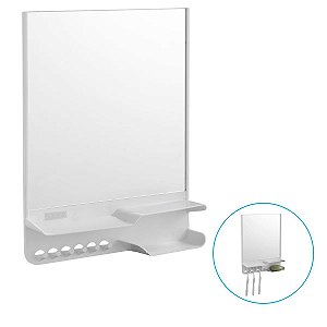 Armário P/ Banheiro Prático Sobrepor C/Espelho 26,6x35x6,5cm