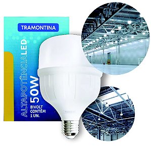 Lâmpada Led De Alta Potência 50W 6500K Bivolt E27 Tramontina