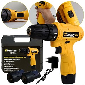 Parafusadeira e Furadeira 12V Titanium 2 Baterias Maleta