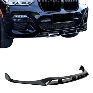 Spoiler Aerofólio frontal BMW X3 X4 G01 G02 Black Piano M M4