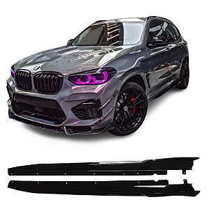 Saia Lateral Spoiler Bmw X3 X4 iX3 G01 G02 G08 Black Piano M